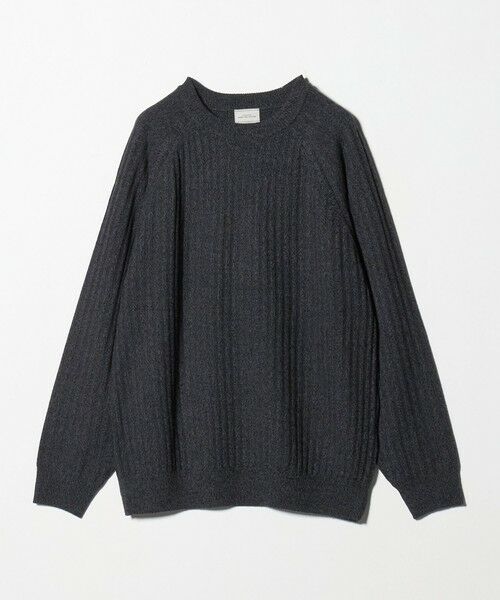 green label relaxing/グリーンレーベル リラクシング シルク ミックス リブ クルーネック ニット DK. GRAY XL green label relaxing/グリーンレーベル リラクシング シルク ミックス リブ クルーネック ニット DK. GRAY XL