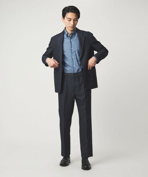 green label relaxing / グリーンレーベル リラクシング スラックス・ドレスパンツ | DC W/LI デニムライク ワイド 1プリーツ イージーパンツ | 詳細18