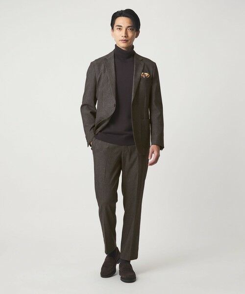 green label relaxing / グリーンレーベル リラクシング スラックス・ドレスパンツ | A+ ポリエステルツイード スタンダード イージー スラックス -ウォッシャブル・ストレッチ- | 詳細1