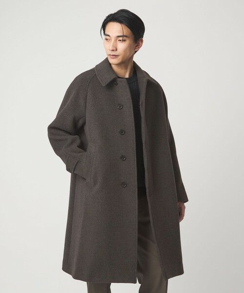 green label relaxing / グリーンレーベル リラクシング ステンカラーコート | Ballis バリス モッサー バルカラー ブラウン ステンカラーコート | 詳細1