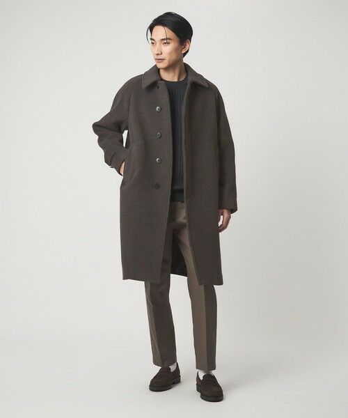 green label relaxing / グリーンレーベル リラクシング ステンカラーコート | Ballis バリス モッサー バルカラー ブラウン ステンカラーコート | 詳細2