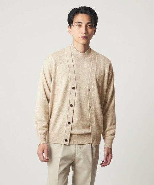 green label relaxing/グリーンレーベル リラクシング シルク ミックス Vネック カーディガン BEIGE M green label relaxing/グリーンレーベル リラクシング シルク ミックス Vネック カーディガン BEIGE M