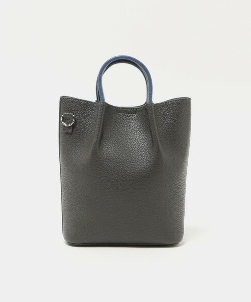 green label relaxing/グリーンレーベル リラクシング シボ レザーライク ミニ ショルダーバッグ トートバッグ MD. GRAY FREE