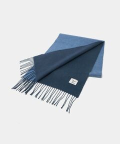 green label relaxing / グリーンレーベル リラクシング マフラー・ショール・スヌード・ストール | ＜North Peace＞シルク/WO/カシミヤ リバーシブル マフラー