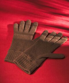 green label relaxing / グリーンレーベル リラクシング 手袋 | 【別注】＜Johnstons of Elgin＞GLR ウールカシミヤ リブ グローブ