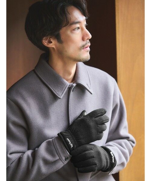 green label relaxing / グリーンレーベル リラクシング 手袋 | ＜Barbour＞フリース グローブ -タッチスクリーン- | 詳細1