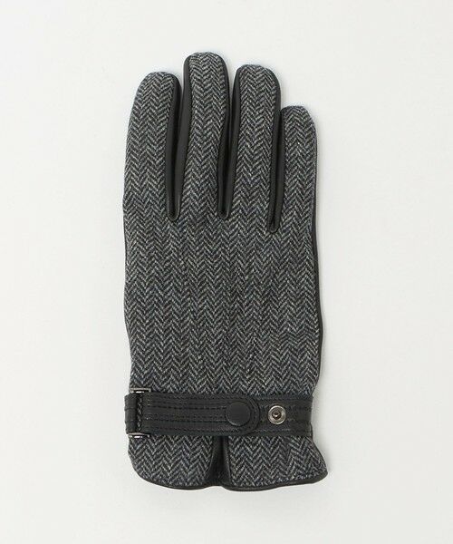 green label relaxing / グリーンレーベル リラクシング 手袋 | MOON ムーン ヘリンボーン×レザー グローブ -タッチパネル対応- | 詳細1
