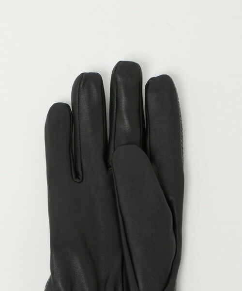 green label relaxing / グリーンレーベル リラクシング 手袋 | MOON ムーン ヘリンボーン×レザー グローブ -タッチパネル対応- | 詳細3