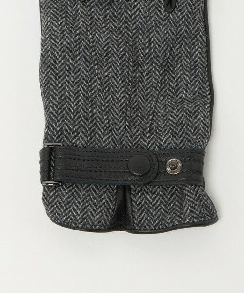 green label relaxing / グリーンレーベル リラクシング 手袋 | MOON ムーン ヘリンボーン×レザー グローブ -タッチパネル対応- | 詳細4