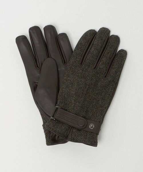 green label relaxing / グリーンレーベル リラクシング 手袋 | MOON ムーン ヘリンボーン×レザー グローブ -タッチパネル対応- | 詳細9