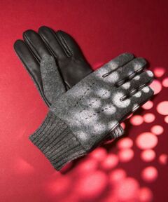 green label relaxing / グリーンレーベル リラクシング 手袋 | フランネル×ラムレザー グローブ -タッチパネル対応-