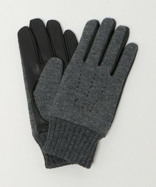 green label relaxing / グリーンレーベル リラクシング 手袋 | フランネル×ラムレザー グローブ -タッチパネル対応- | 詳細3