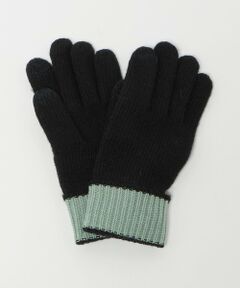 green label relaxing / グリーンレーベル リラクシング 手袋 | バイカラー ニット グローブ -タッチパネル対応-