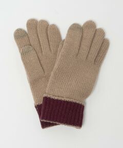 green label relaxing / グリーンレーベル リラクシング 手袋 | バイカラー ニット グローブ -タッチパネル対応-