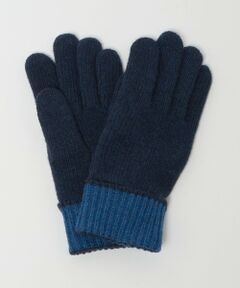 green label relaxing / グリーンレーベル リラクシング 手袋 | バイカラー ニット グローブ -タッチパネル対応-