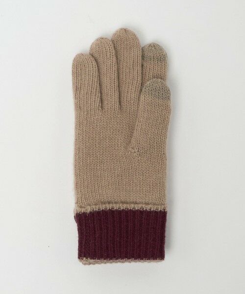 green label relaxing / グリーンレーベル リラクシング 手袋 | バイカラー ニット グローブ -タッチパネル対応- | 詳細4