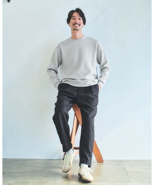 green label relaxing / グリーンレーベル リラクシング カットソー | メランジ ダブルフェイス クルーネック カットソー | 詳細10