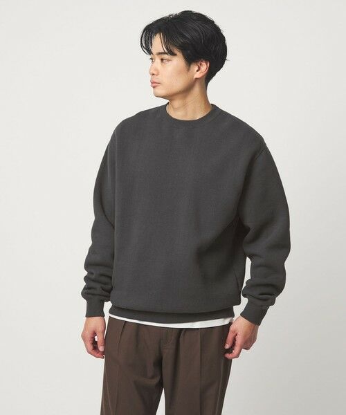 green label relaxing / グリーンレーベル リラクシング スウェット | 吊り裏毛 クルーネック スウェット(DK.GRAY)