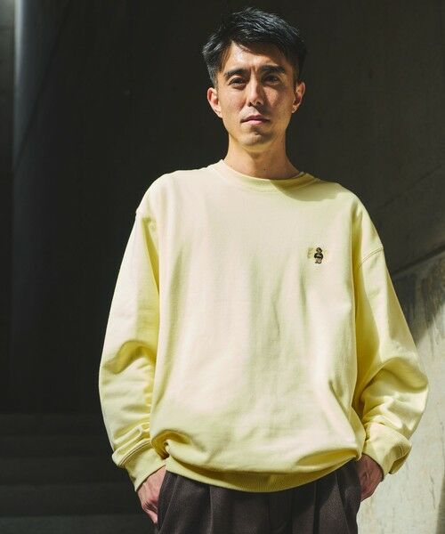 green label relaxing/グリーンレーベル リラクシング 【別注】<ROSTER BEAR>GLR 刺しゅう ロゴ スウェット YELLOW S green label relaxing/グリーンレーベル リラクシング 【別注】<ROSTER BEAR>GLR 刺しゅう ロゴ スウェット YELLOW S