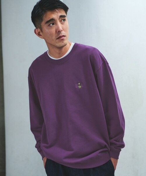 green label relaxing/グリーンレーベル リラクシング 【別注】＜ROSTER BEAR＞GLR 刺しゅう ロゴ スウェット PURPLE S