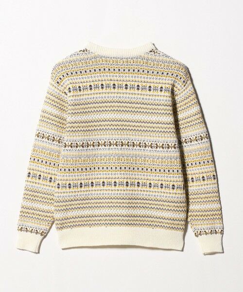 green label relaxing / グリーンレーベル リラクシング ニット・セーター | コットン フェアアイル シングルジャガード クルーネック ニット | 詳細6
