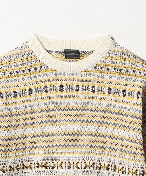 green label relaxing / グリーンレーベル リラクシング ニット・セーター | コットン フェアアイル シングルジャガード クルーネック ニット | 詳細7