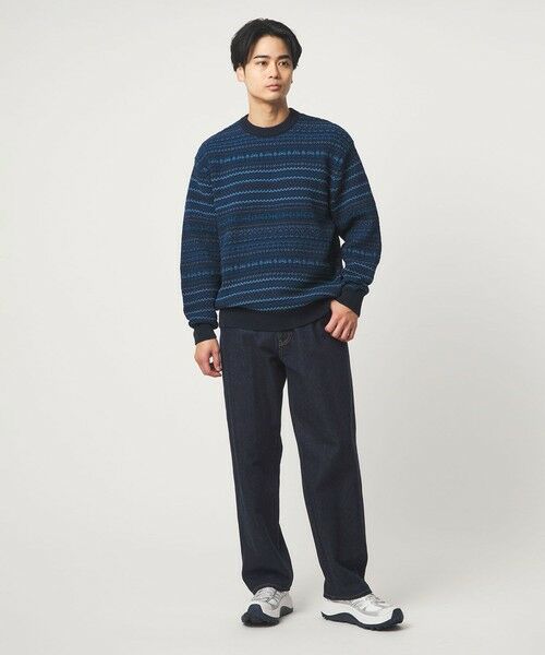 green label relaxing / グリーンレーベル リラクシング ニット・セーター | コットン フェアアイル シングルジャガード クルーネック ニット | 詳細9