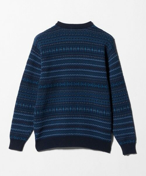 green label relaxing / グリーンレーベル リラクシング ニット・セーター | コットン フェアアイル シングルジャガード クルーネック ニット | 詳細11