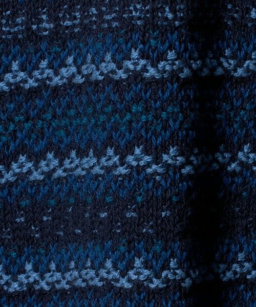 green label relaxing / グリーンレーベル リラクシング ニット・セーター | コットン フェアアイル シングルジャガード クルーネック ニット | 詳細13