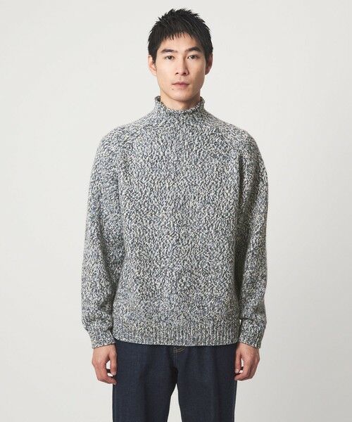 green label relaxing / グリーンレーベル リラクシング ニット・セーター | ミックス ヤーンローゲージ ロールネック ニット | 詳細9