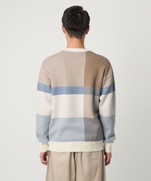 green label relaxing / グリーンレーベル リラクシング ニット・セーター | カラー ブロック ジャカード クルーネック ニット | 詳細10