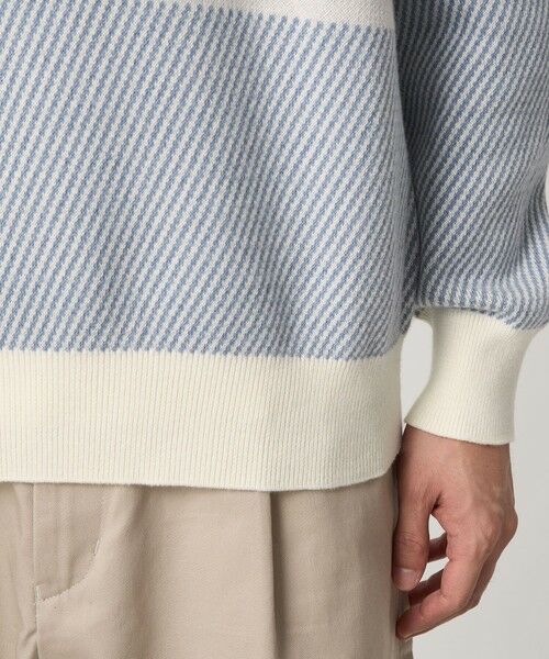 green label relaxing / グリーンレーベル リラクシング ニット・セーター | カラー ブロック ジャカード クルーネック ニット | 詳細13