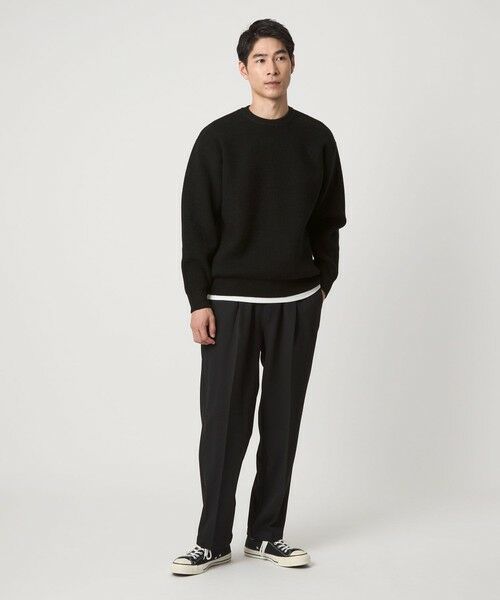 green label relaxing / グリーンレーベル リラクシング ニット・セーター | コットン ポリエステル ワッフル クルーネック ニット | 詳細5