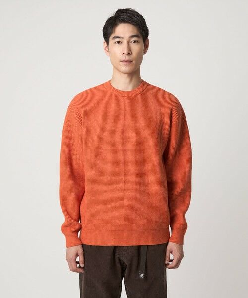 green label relaxing / グリーンレーベル リラクシング ニット・セーター | コットン ポリエステル ワッフル クルーネック ニット | 詳細8