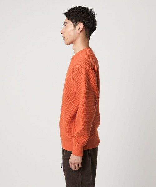 green label relaxing / グリーンレーベル リラクシング ニット・セーター | コットン ポリエステル ワッフル クルーネック ニット | 詳細9
