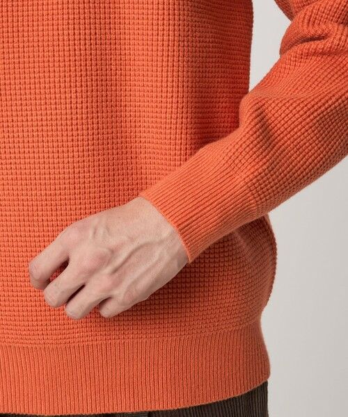 green label relaxing / グリーンレーベル リラクシング ニット・セーター | コットン ポリエステル ワッフル クルーネック ニット | 詳細12