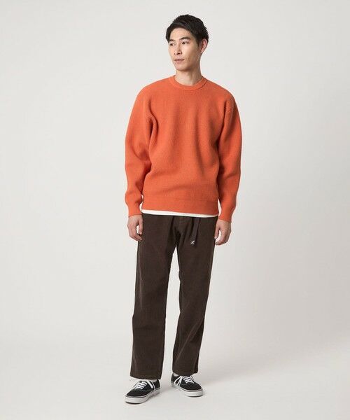 green label relaxing / グリーンレーベル リラクシング ニット・セーター | コットン ポリエステル ワッフル クルーネック ニット | 詳細7