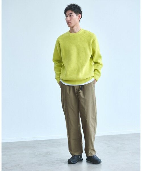 green label relaxing / グリーンレーベル リラクシング ニット・セーター | コットン ポリエステル ワッフル クルーネック ニット | 詳細15