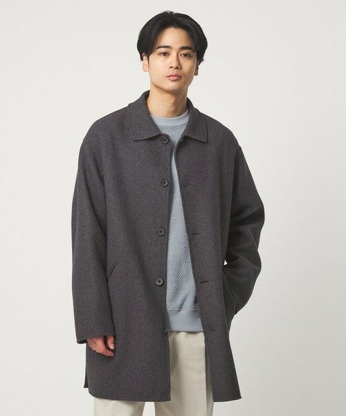 green label relaxing / グリーンレーベル リラクシング ステンカラーコート | ウールナイロン リバー ステンカラーコート | 詳細1