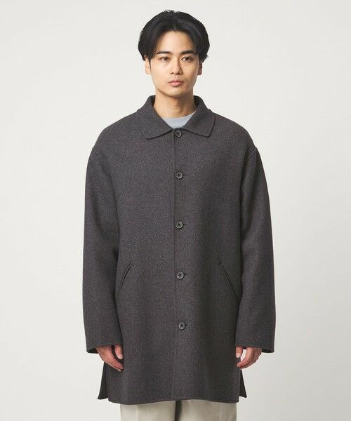 green label relaxing / グリーンレーベル リラクシング ステンカラーコート | ウールナイロン リバー ステンカラーコート | 詳細3