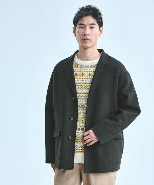 green label relaxing/グリーンレーベル リラクシング ウール ナイロン リバー ジャコット アウター DK. GREEN S green label relaxing/グリーンレーベル リラクシング ウール ナイロン リバー ジャコット アウター DK. GREEN S