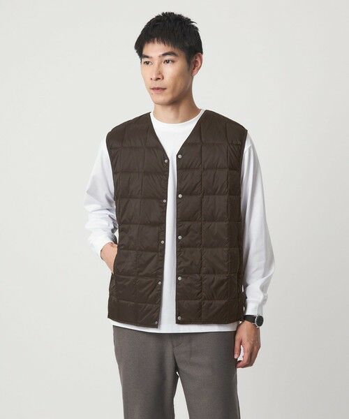 green label relaxing/グリーンレーベル リラクシング <TAION>Vネック ボタン ベスト DK. BROWN M green label relaxing/グリーンレーベル リラクシング <TAION>Vネック ボタン ベスト DK. BROWN M