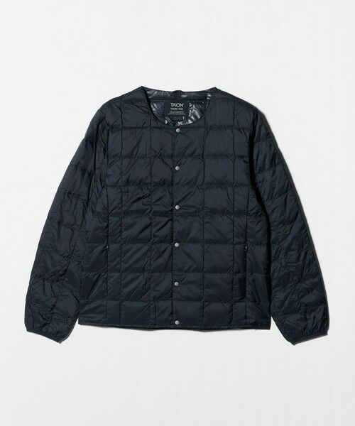 green label relaxing/グリーンレーベル リラクシング <TAION>クルーネック ボタン ダウンジャケット NAVY L green label relaxing/グリーンレーベル リラクシング <TAION>クルーネック ボタン ダウンジャケット NAVY L