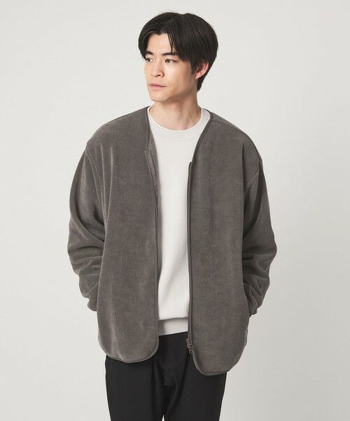 green label relaxing / グリーンレーベル リラクシング カーディガン・ボレロ | カット コール ボア ブルゾン | 詳細7