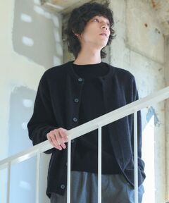 green label relaxing / グリーンレーベル リラクシング カーディガン・ボレロ | アルパカ ブレンド クルーネック カーディガン