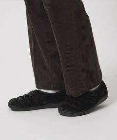 green label relaxing / グリーンレーベル リラクシング フラットシューズ | ＜SUBU＞DOTS VAMP VELVET BLACK サンダル