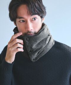 green label relaxing / グリーンレーベル リラクシング ネックウォーマー・イヤーマフ | 【別注】＜COBMASTER＞GLR グレー ダウン ネックウォーマー