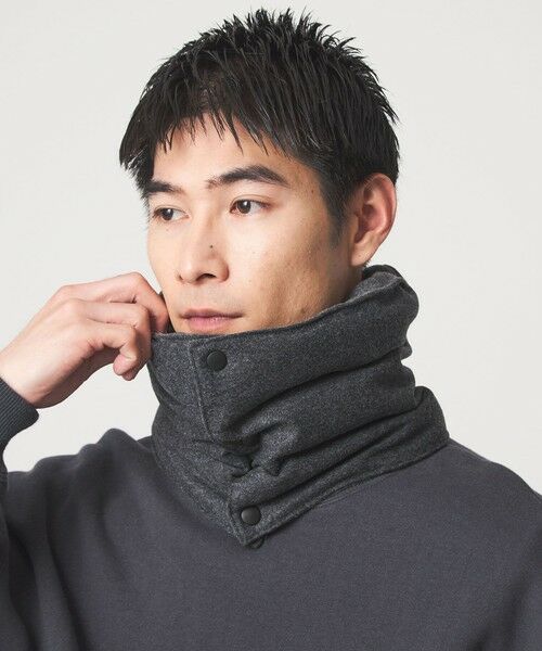 green label relaxing / グリーンレーベル リラクシング ネックウォーマー・イヤーマフ | 【別注】＜COBMASTER＞GLR グレー ダウン ネックウォーマー | 詳細2
