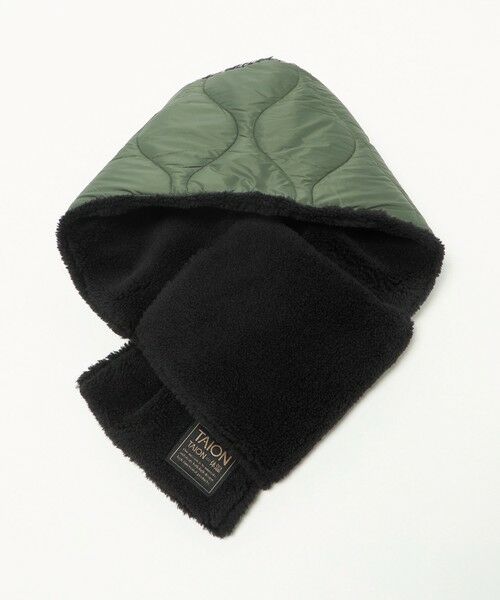 green label relaxing / グリーンレーベル リラクシング マフラー・ショール・スヌード・ストール | ＜TAION＞ミリタリー リバーシブル ダウンマフラー | 詳細6