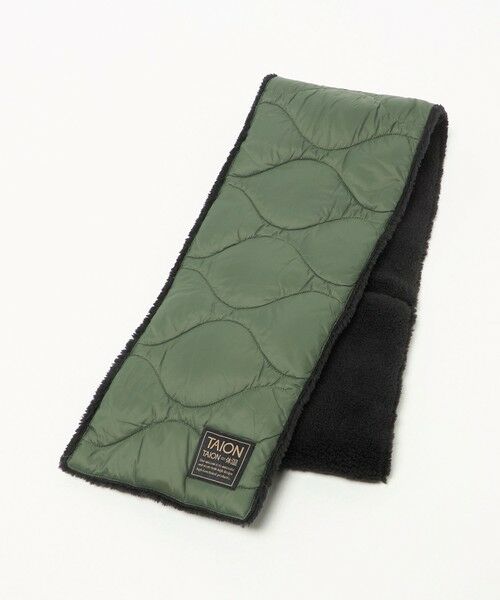green label relaxing / グリーンレーベル リラクシング マフラー・ショール・スヌード・ストール | ＜TAION＞ミリタリー リバーシブル ダウンマフラー | 詳細7